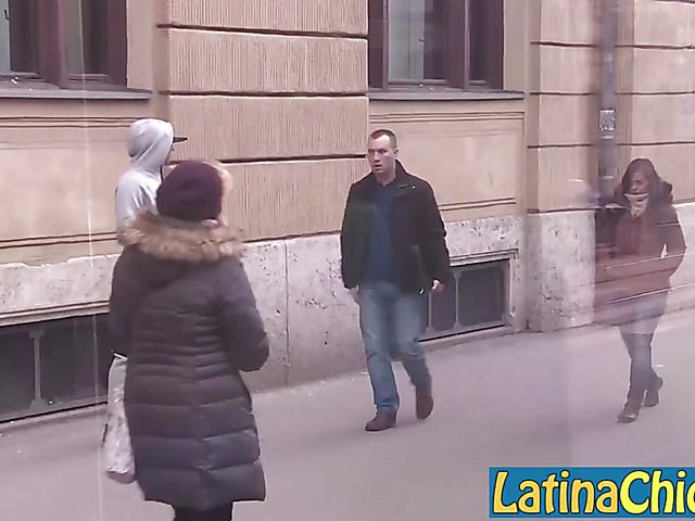 Public fuck against the window with curvy Nekane