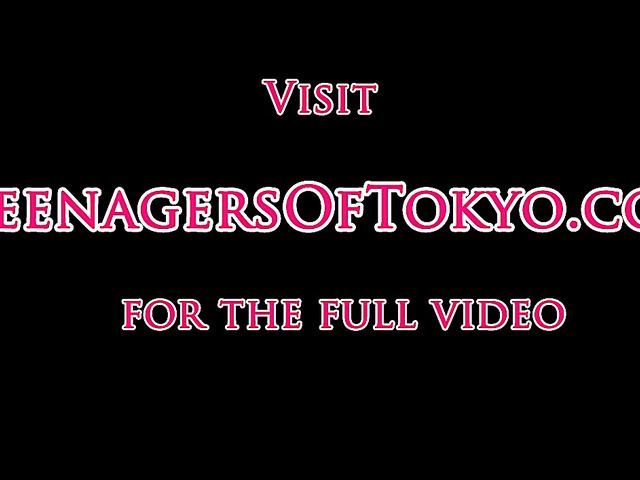 Ass creampie for a hairy Japanese schoolgirl