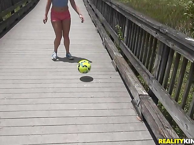 Vicki Star gets fucked and gives blowjob POV outdoors