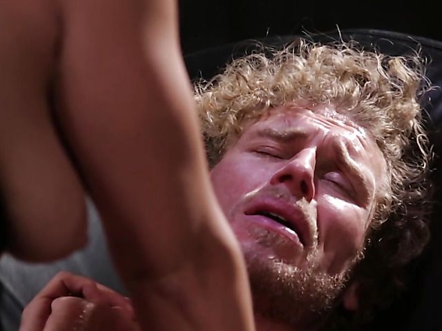 Curly guy tied up by sex hungry Edyn Blair