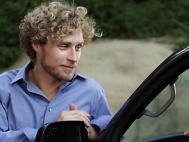 Curly guy tied up by sex hungry Edyn Blair