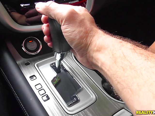 Footjob in car and nasty sex with blonde MILF Tylo Duran