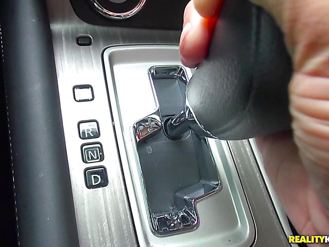 Footjob in car and nasty sex with blonde MILF Tylo Duran