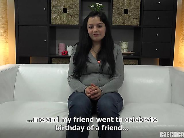 Czech chubby amateur Marketa sucks & fucks on cam