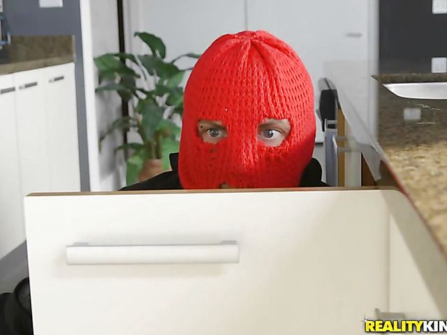 Petite ebony teen Kendall Woods gets fucked by a burglar