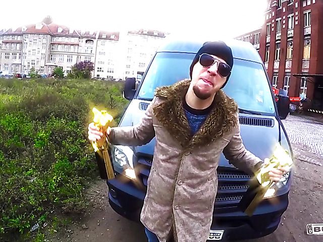 German slut Scarlett Scott gets her pussy poked on the bus