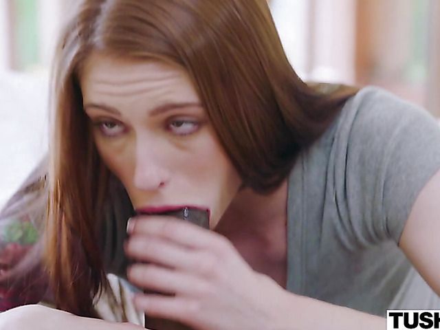 Big black cock anal with redhead teen Anna De Ville