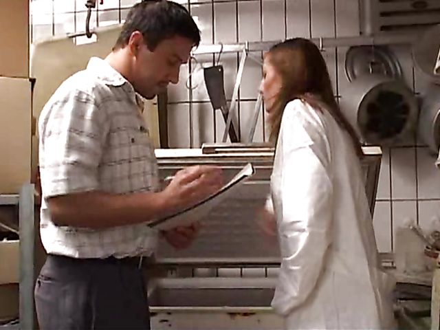 Vintage anal in the kitchen with Fanny Steel