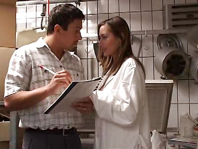 Vintage anal in the kitchen with Fanny Steel