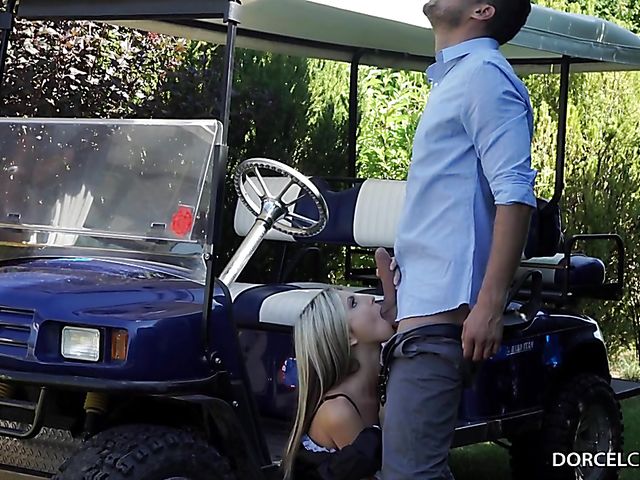 Skinny maid Gina Gerson anal fucked outdoors