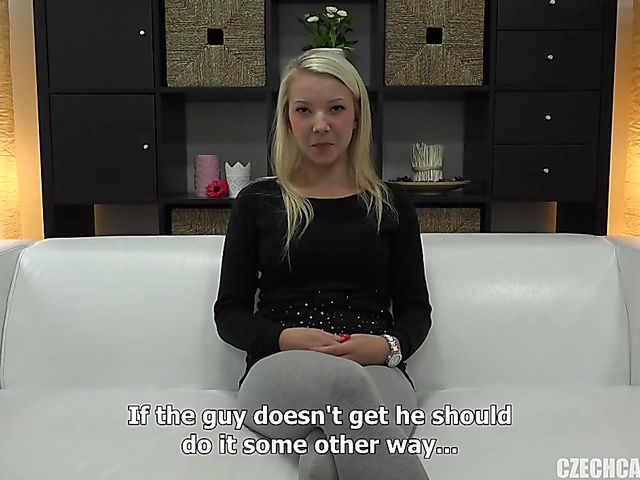 Czech blonde Nikola gets fucked from behind on casting