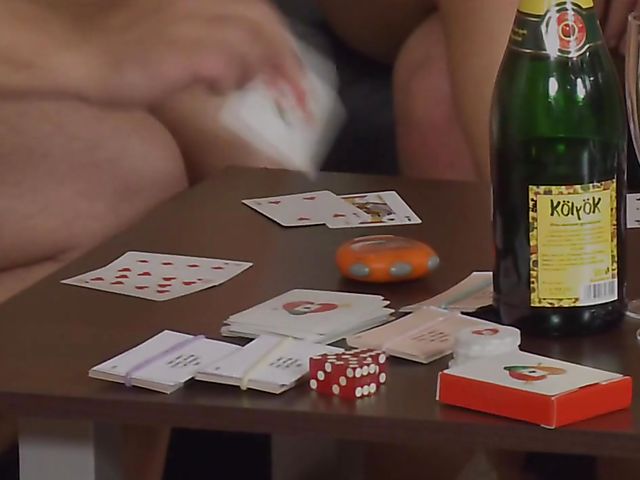 Strip game with hot blondes that want to fuck