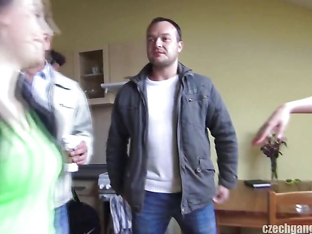 Czech cum gangbang with beautiful amateur Timea
