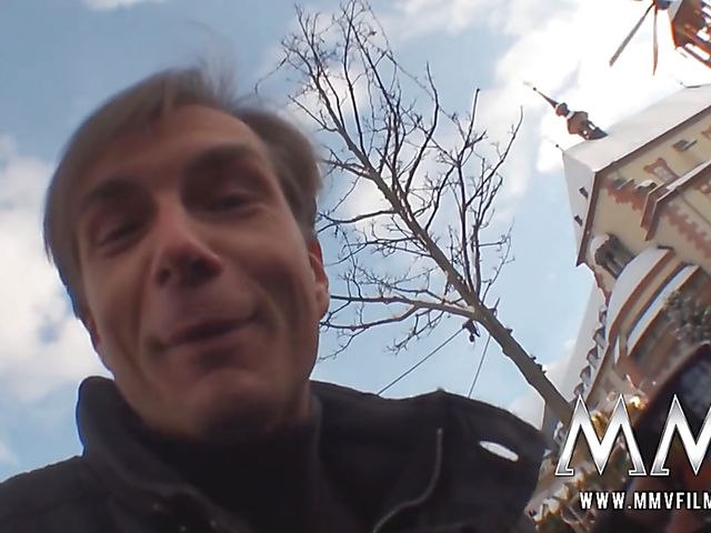 German redhead gets picked up by a horny old guy