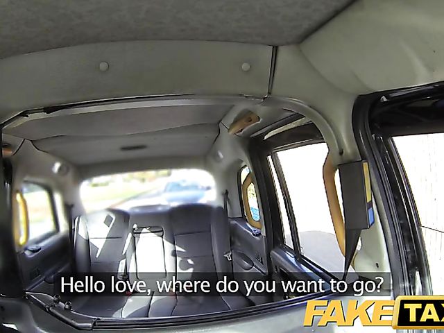 Taxi anal in pink pantyhose and awesome cumshot