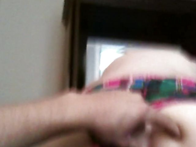 Real amateur with juicy titties fucking in panties