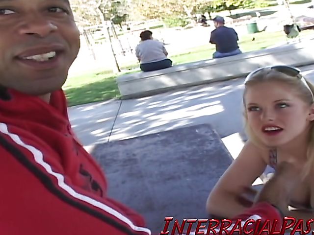 Black thick cock for a charming blonde