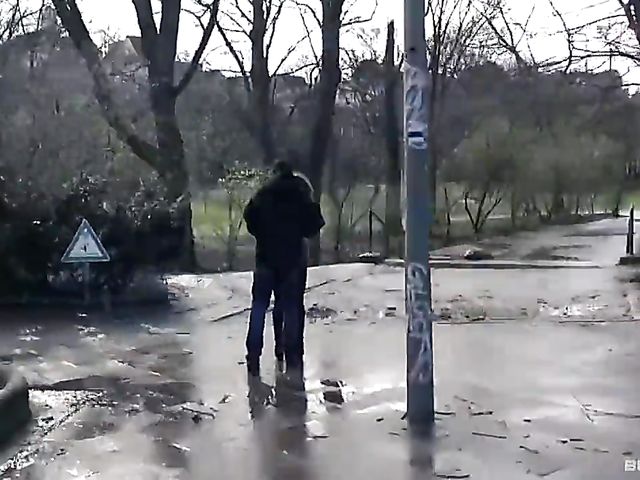 Blonde big tits babe gets railed for cash