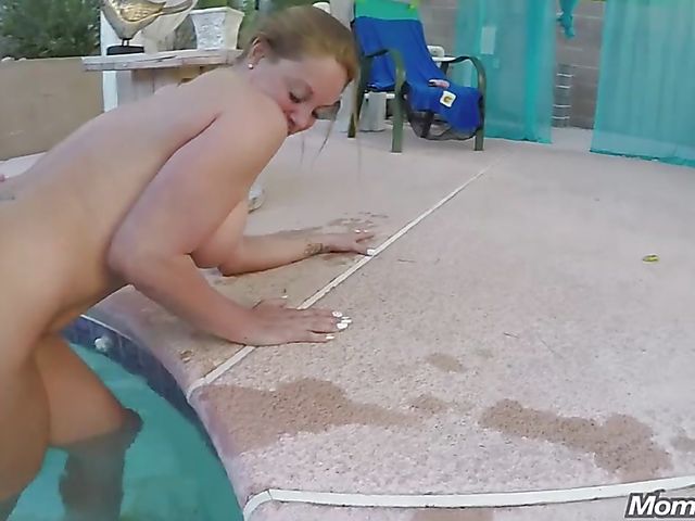 Awesome pool anal with a well-endowed MILF