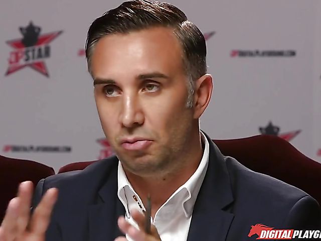 Lovely blonde blowjob and interview