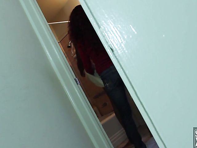 Interracial deepthroat in front of the cam