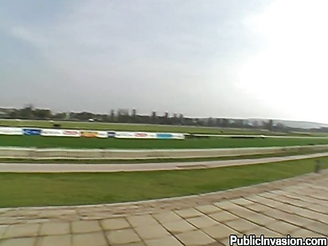 Public blowjob and cock riding outdoors