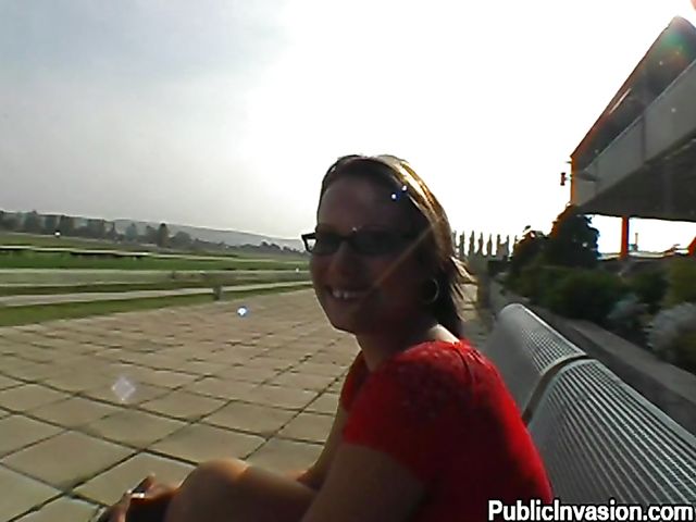 Public blowjob and cock riding outdoors