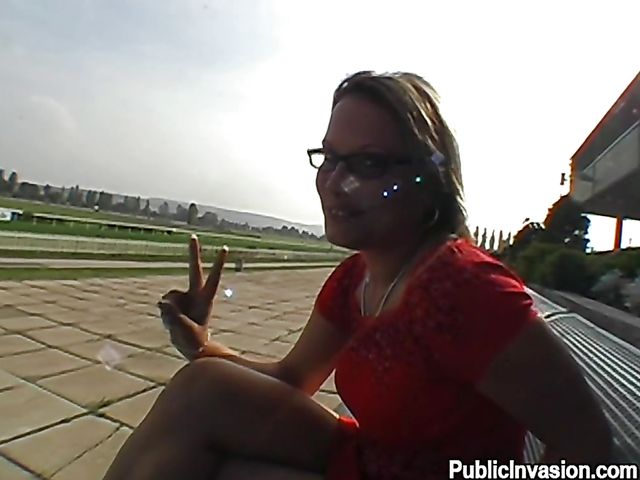 Public blowjob and cock riding outdoors