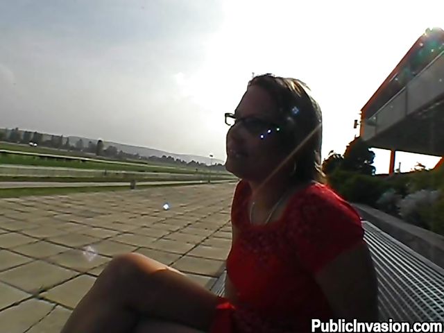 Public blowjob and cock riding outdoors