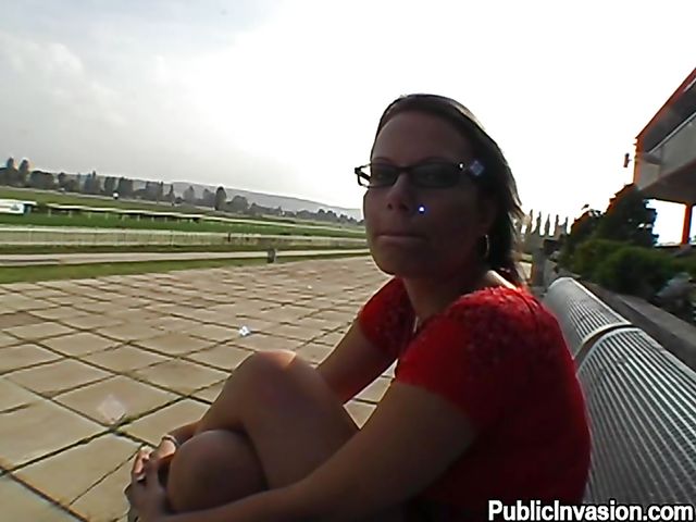 Public blowjob and cock riding outdoors