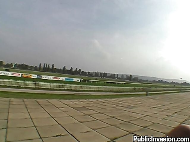 Public blowjob and cock riding outdoors