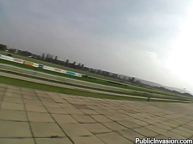 Public blowjob and cock riding outdoors