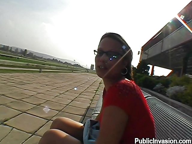 Public blowjob and cock riding outdoors