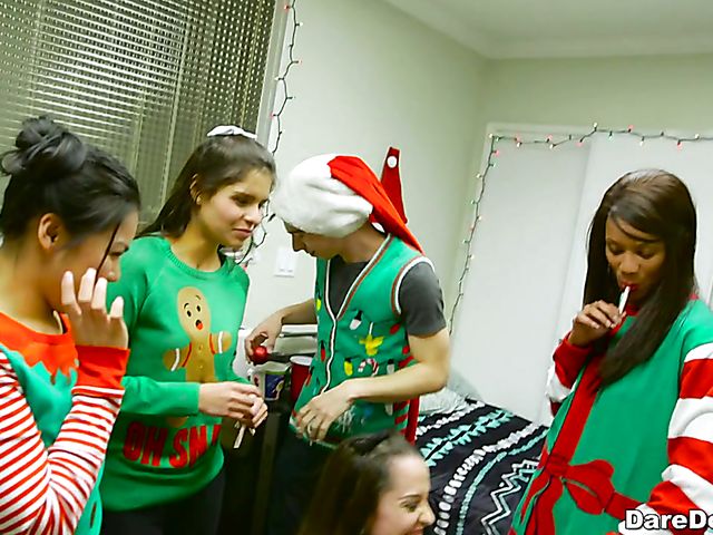 Party orgy in the dorm with Cindy Starfall and Katya Rodriguez