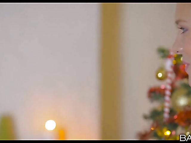 Blue Angel and Gina Gerson strap on sex on Christmas