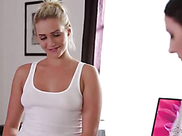 Angela White lesbian 3some with younger girls