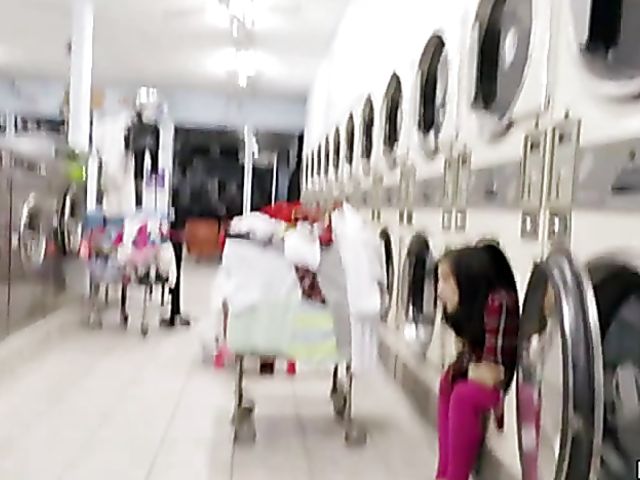 Laundry fuck with hairy teen Annika Eve