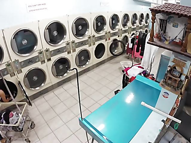 Laundry fuck with hairy teen Annika Eve