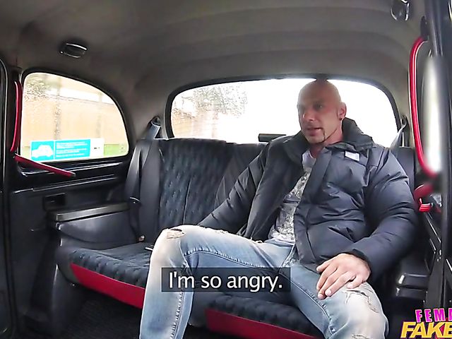 Big tits blonde Blanche has sex with a bodybuilder in a taxi