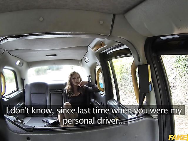 Taxi sex with good looking babe Tina Kay