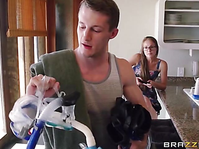 Big tits brunette Romi Rain feels horny