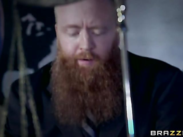 Bespectacled Peta Jensen with gigantic tits sucks and fucks