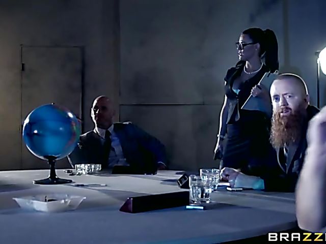 Bespectacled Peta Jensen with gigantic tits sucks and fucks