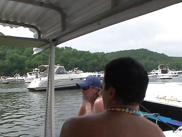 Public nudity at a party by the river