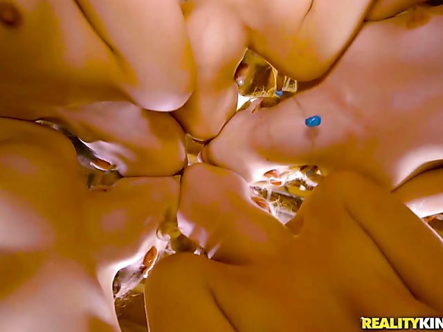 Lesbian orgy at the lockers with Haley Reed and Lily Jordan