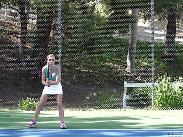 Busty tennis girl Kayden Kross with a great body gets banged