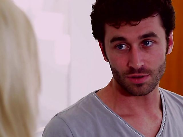 Blonde with fake tits Riley Steele massaged and nailed