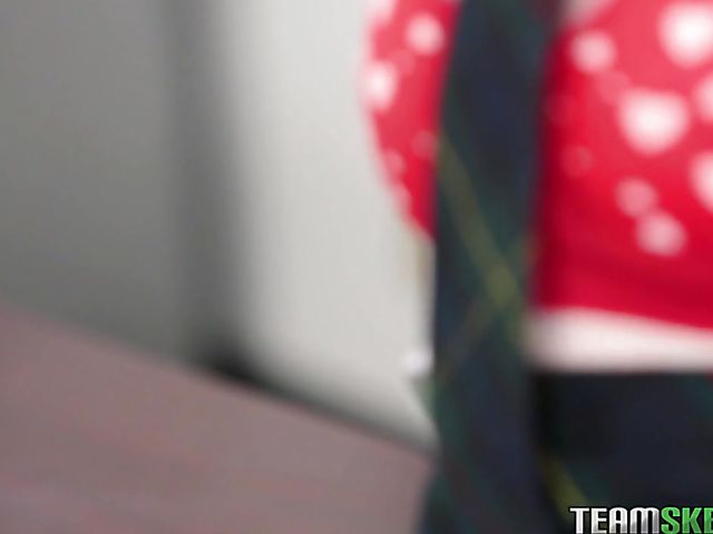 Redhead schoolgirl Krystal Orchid gets railed in the classroom