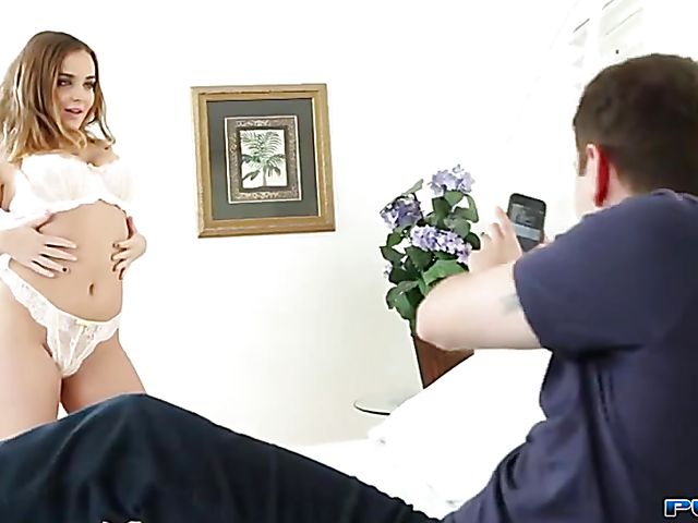 Natasha Nice with big natural boobs seduces a dude