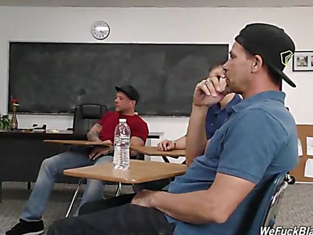 Interracial gangbang at school with Chanell Heart